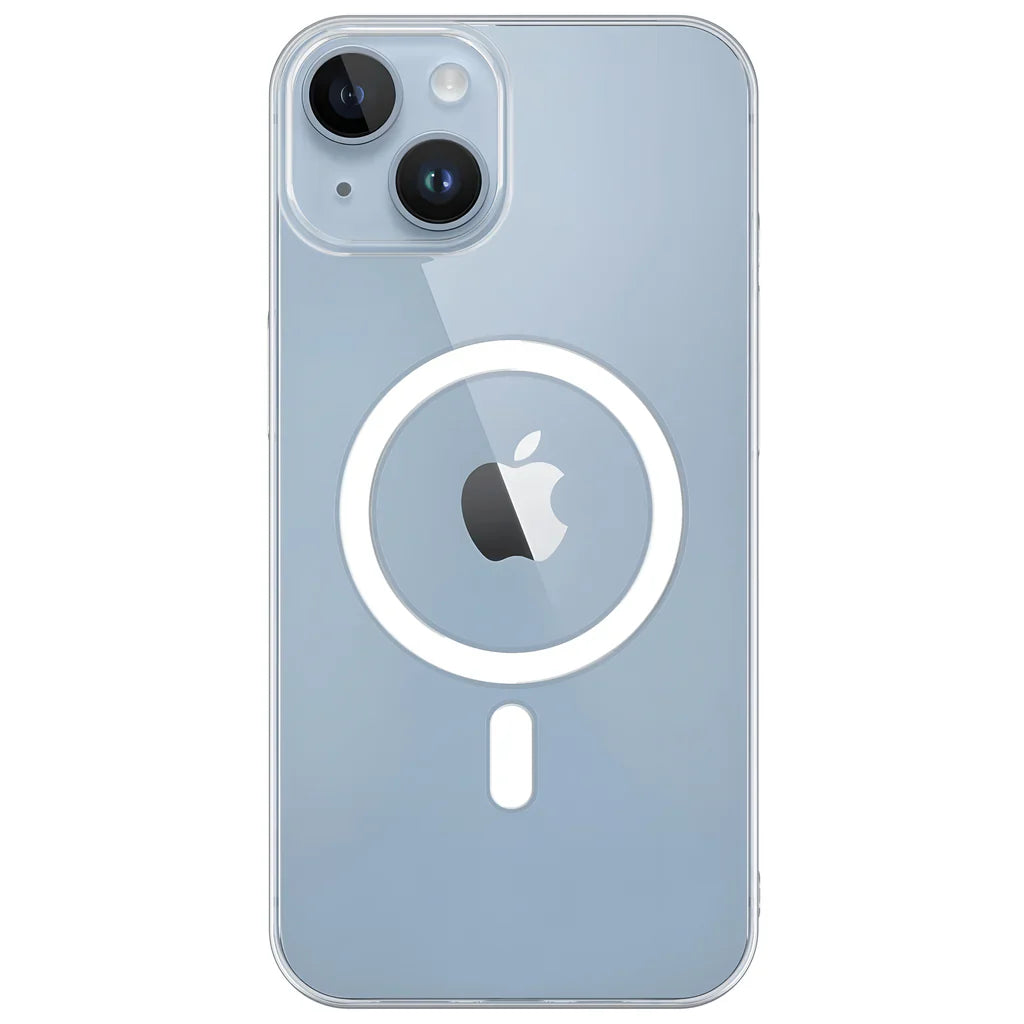 Anti Yellow Magsafe Transparent Clear Case - Iphone 15 (CRYSTAL TRANSPARENT WHITE TITANIUM)