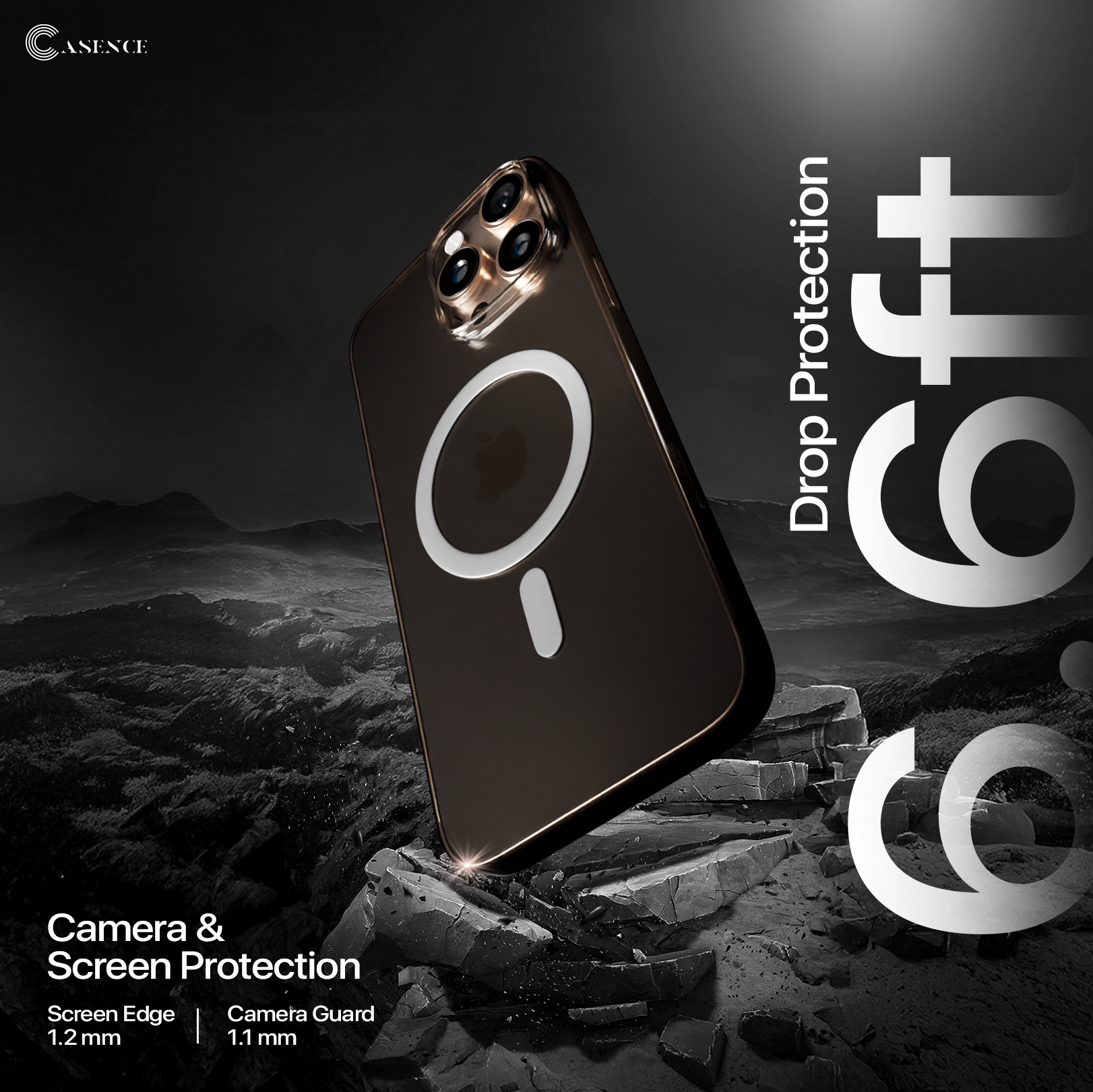 Anti Yellow Magsafe Clear Case - Iphone 14 Pro Max (CRYSTAL DESERT TITANIUM)