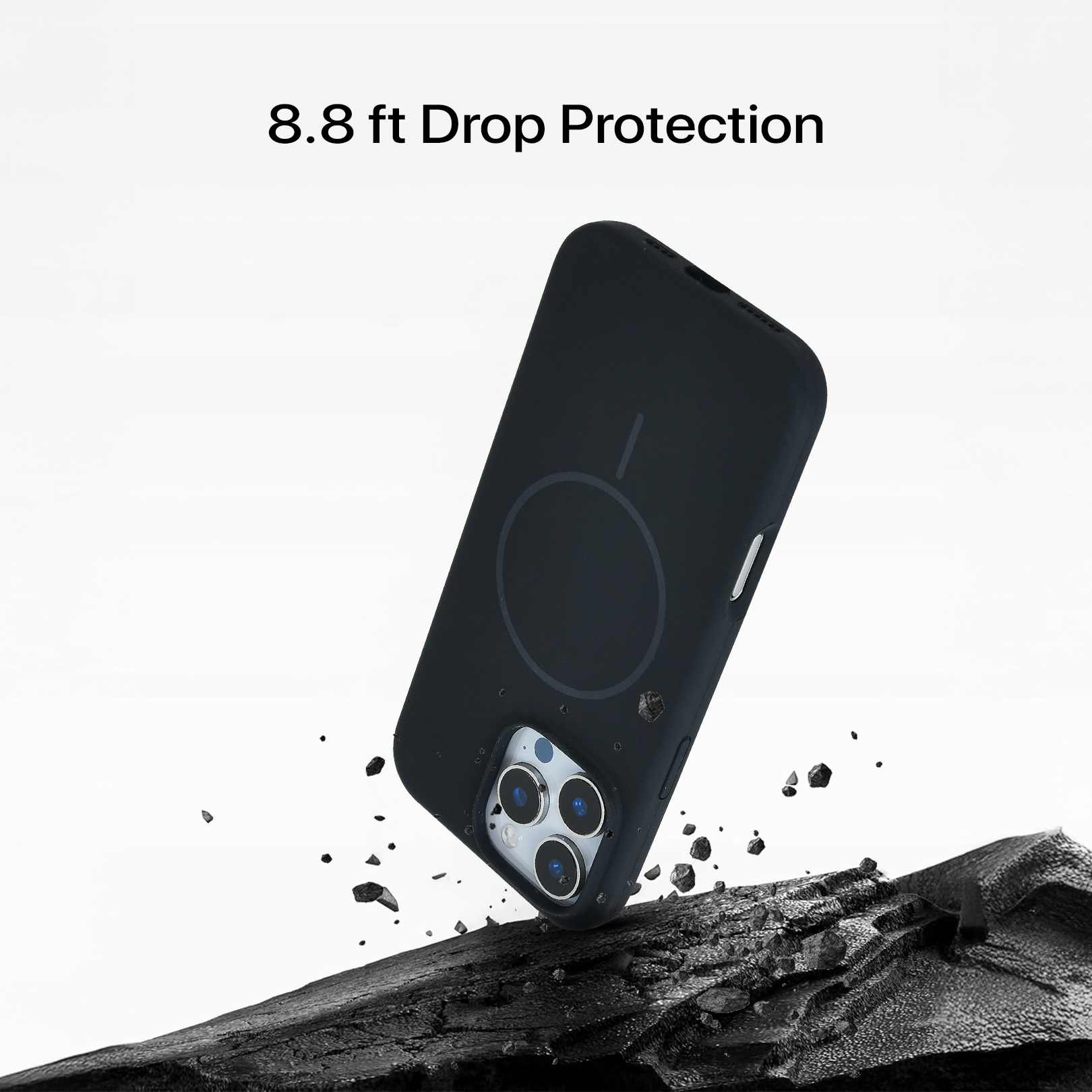 Anti Dust Magsafe Silicone Case - Iphone 14 Pro (Black)
