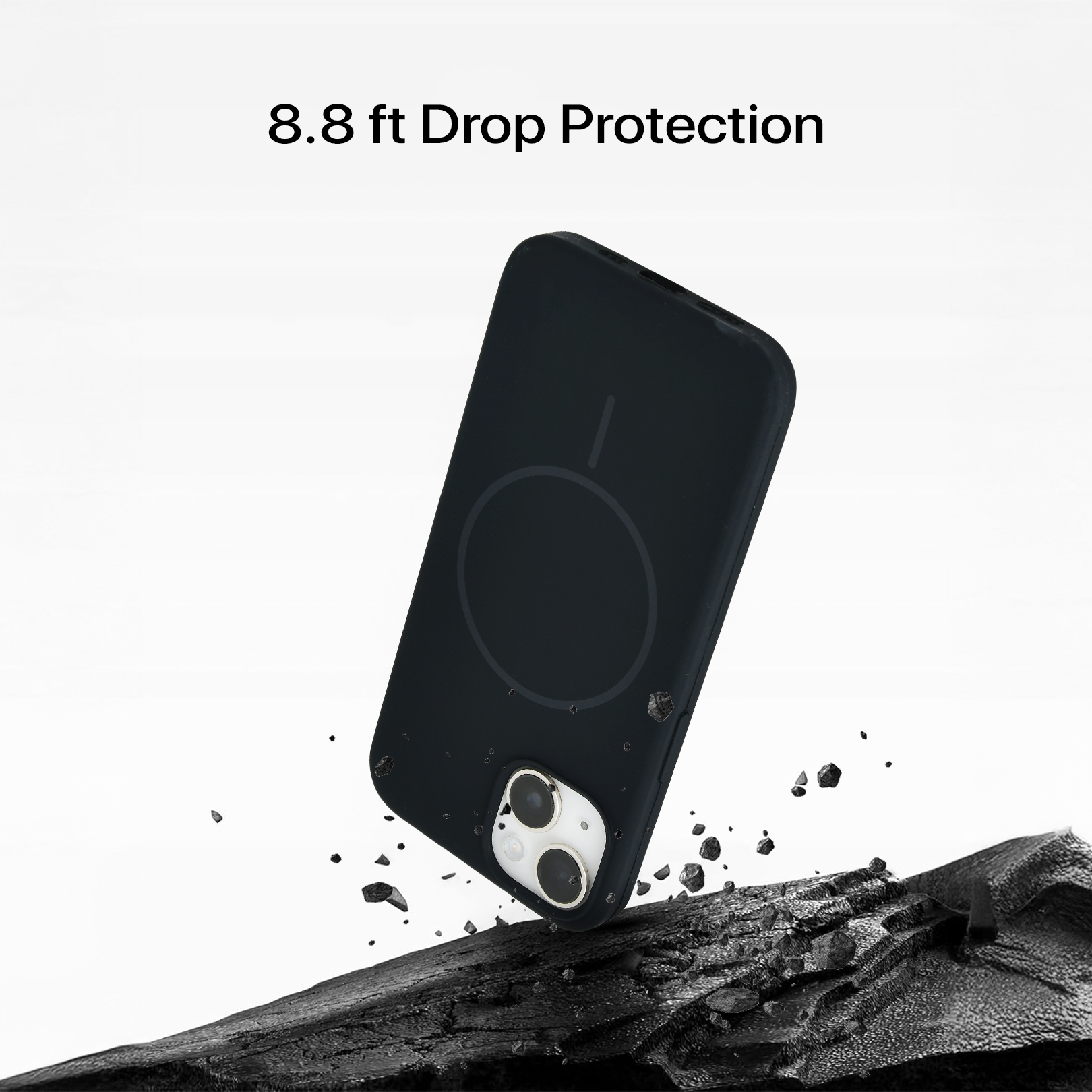 Anti Dust Magsafe Silicone Case - Iphone 14 (Black)