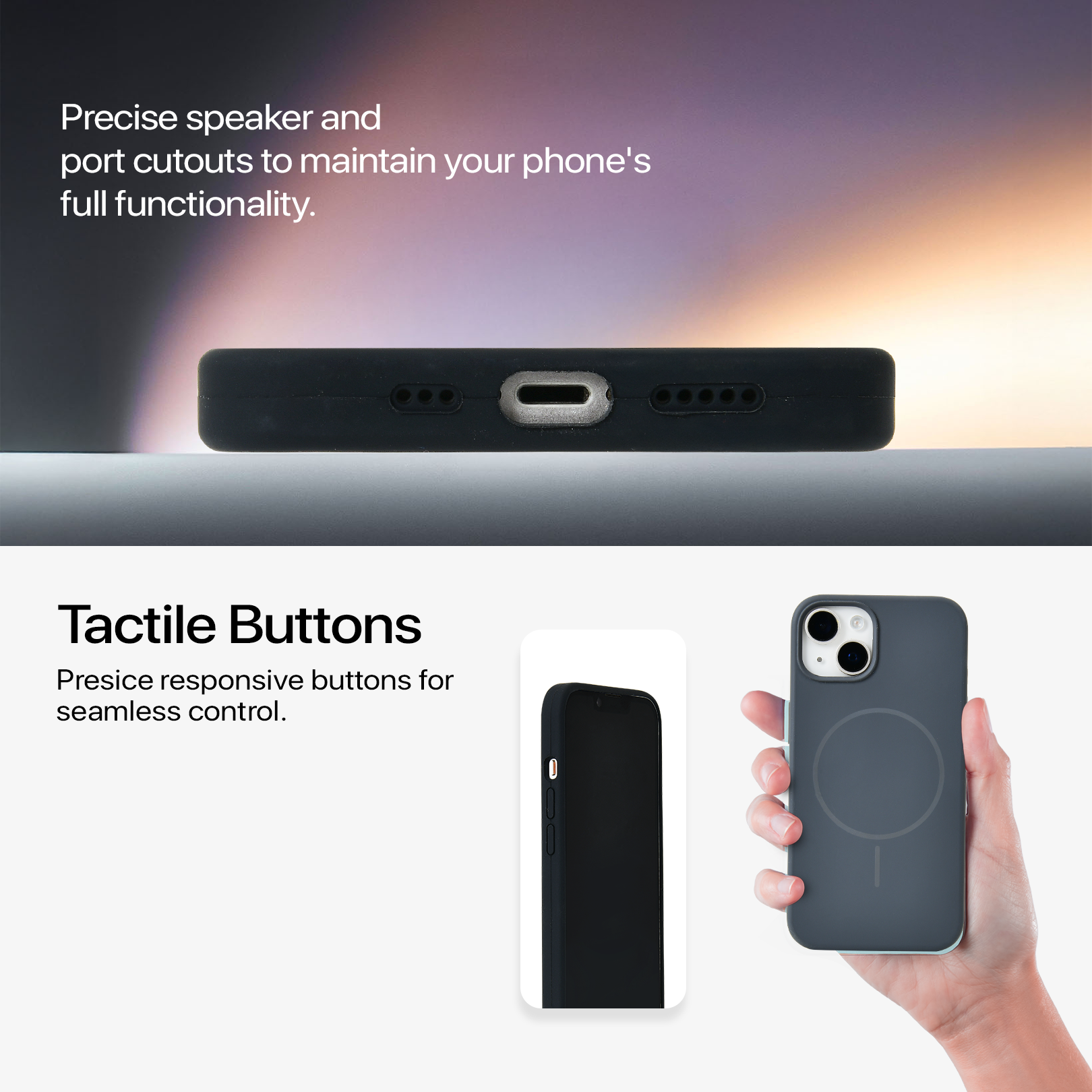 Anti Dust Magsafe Silicone Case - Iphone 14 Plus (Black)