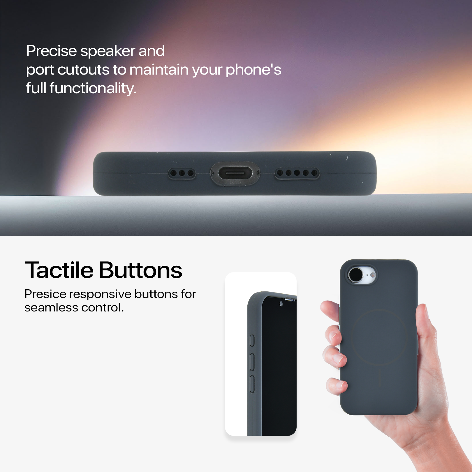 Anti Dust Magsafe Silicone Case - Iphone 16 e (Grey)
