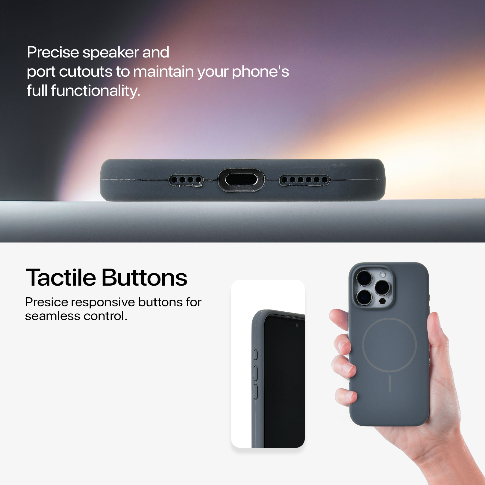 Anti Dust Magsafe Silicone Case - Iphone 13 Pro (Grey)