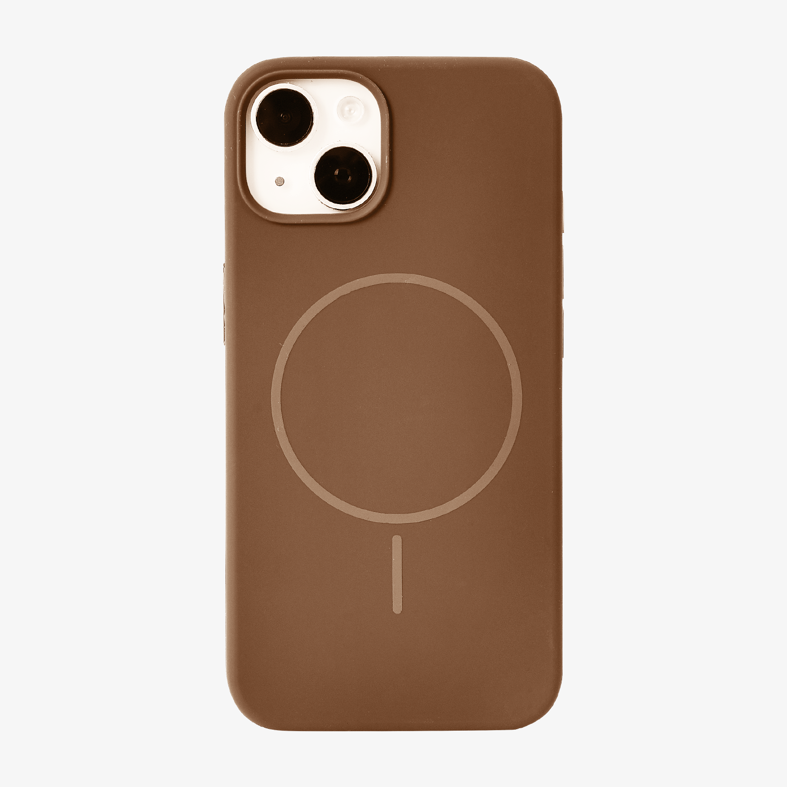 Anti Dust MagSafe Silicone Case - IPhone 13 ( Brown)