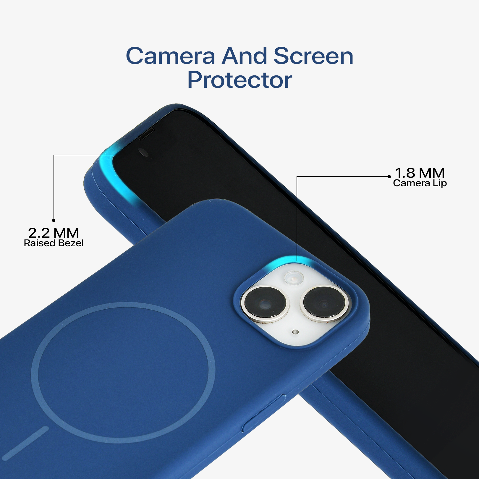Anti Dust Magsafe Silicone Case - Iphone 14 Plus (Denim Blue)