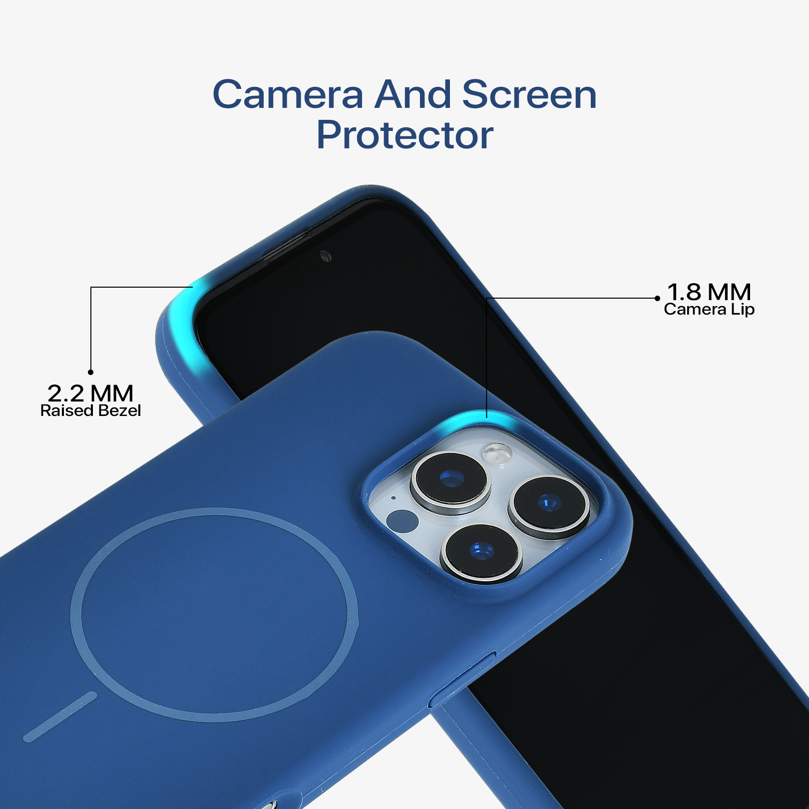 Anti Dust Magsafe Silicone Case - Iphone 14 Pro Max (Denim Blue)