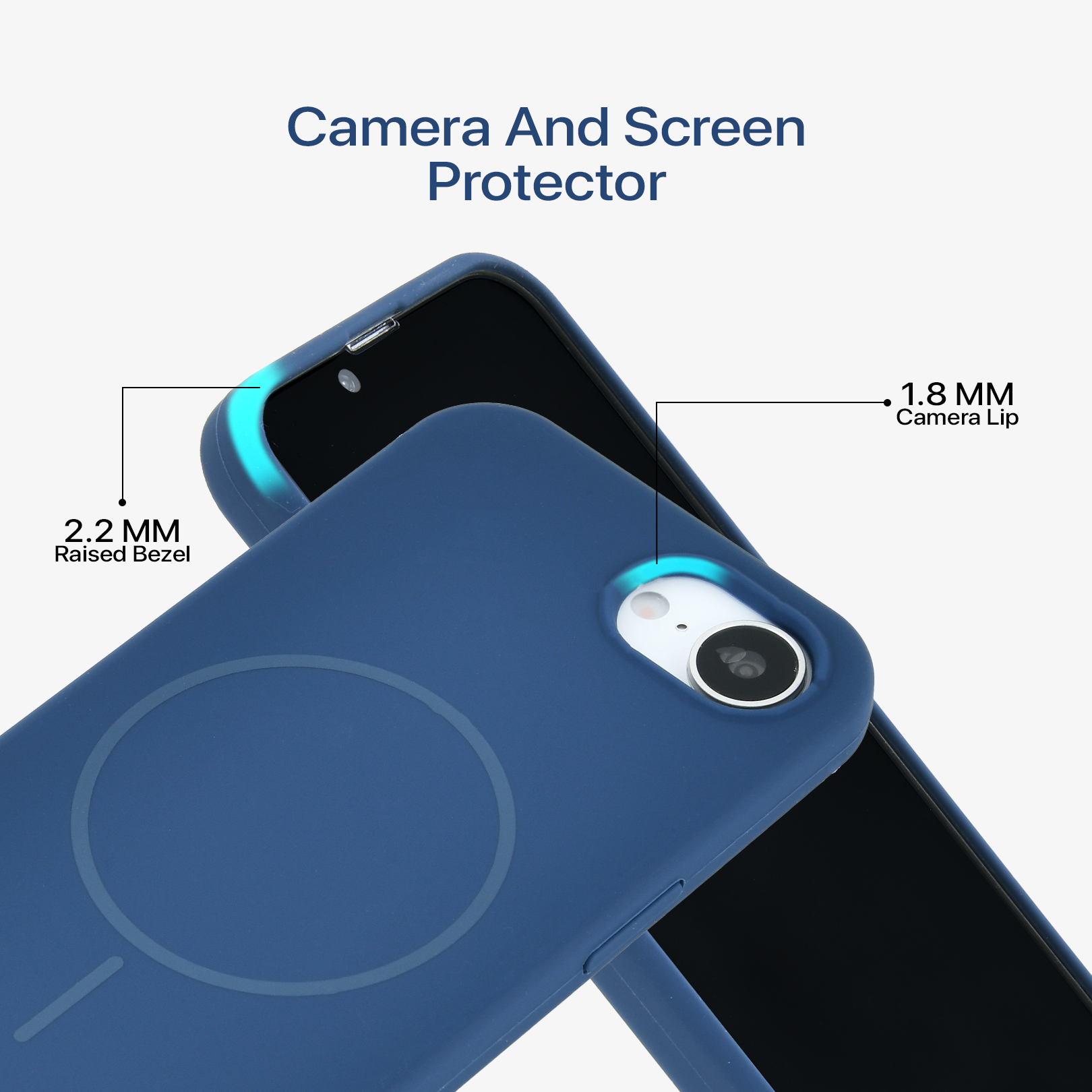 Anti Dust Magsafe Silicone Case - Iphone 16 e (Blue)