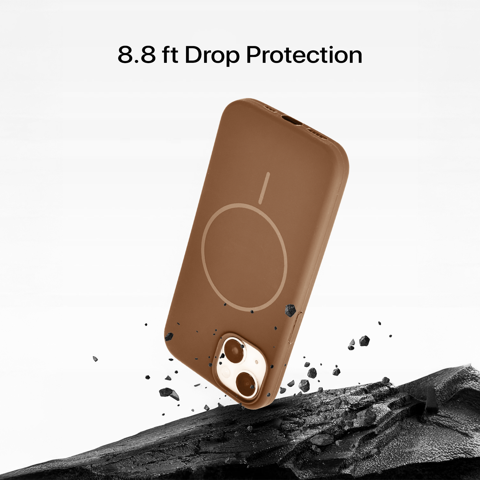 Anti Dust MagSafe Silicone Case - IPhone 14 ( Brown)