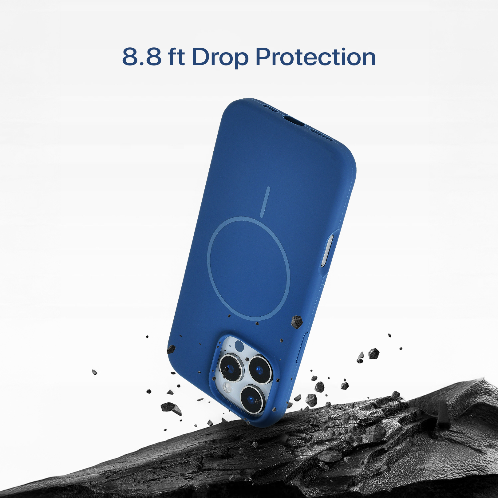 Anti Dust Magsafe Silicone Case - Iphone 14 Pro Max (Denim Blue)