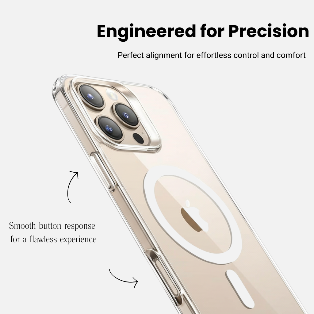 Anti Yellow Magsafe Clear Case - Iphone 15 Pro Max (CRYSTAL WHITE TITANIUM)
