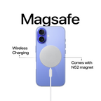 Anti Yellow Magsafe Transparent Clear Case - Iphone 16 (CRYSTAL White TITANIUM)