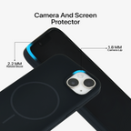 Anti Dust Magsafe Silicone Case - Iphone 14 Plus (Black)