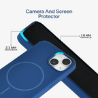 Anti Dust Magsafe Silicone Case - Iphone 14 Plus (Denim Blue)