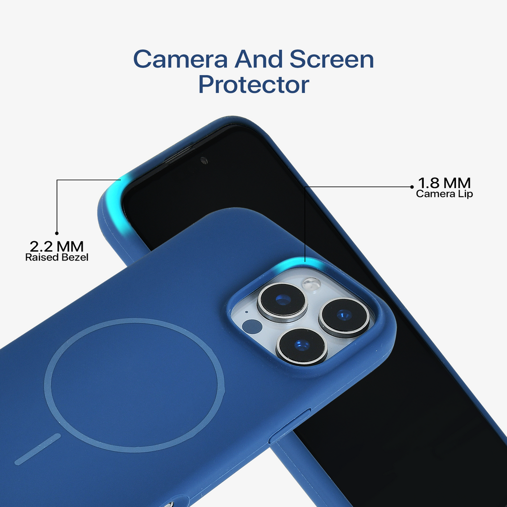 Anti Dust Magsafe Silicone Case - Iphone 13 Pro (Denim Blue)
