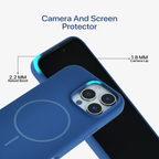 Anti Dust Magsafe Silicone Case - Iphone 14 Pro Max (Denim Blue)