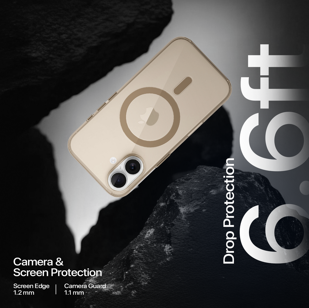 Anti Yellow Magsafe Clear Case - Iphone 16 (CRYSTAL DESERT TITANIUM)