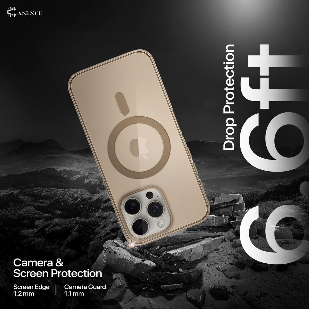 Anti Yellow Magsafe Clear Case - Iphone 16 pro (CRYSTAL DESERT TITANIUM)