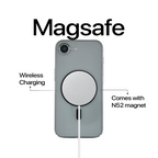 Anti Yellow Magsafe Clear Case - Iphone 16e (CRYSTAL Black TITANIUM)